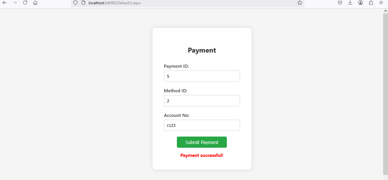 Customer Entry Screenshot