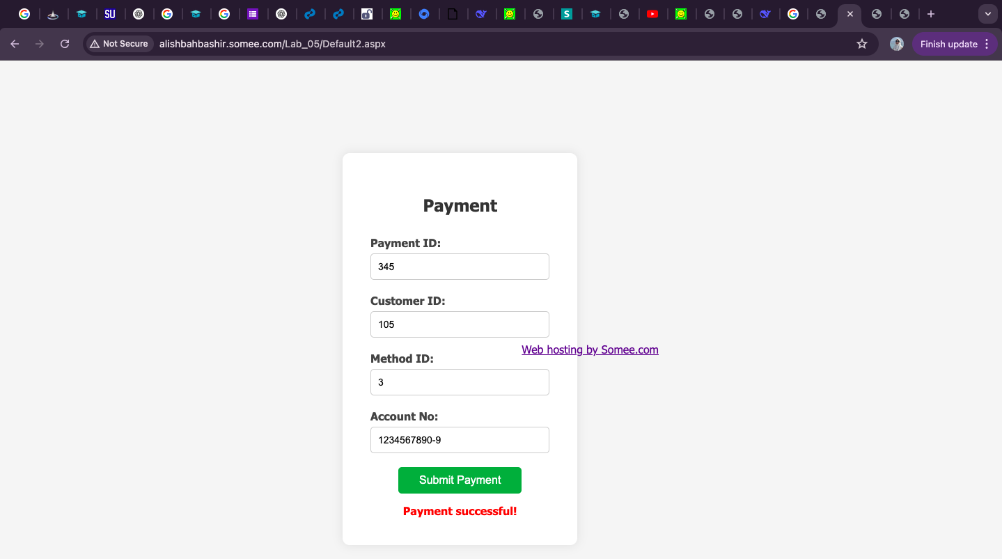 Customer Entry Screenshot