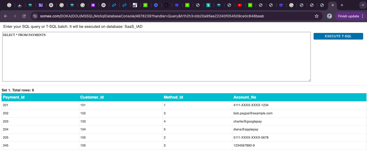 Registration Success Screenshot